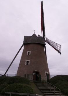 Le moulin et l‘escalier d‘accès